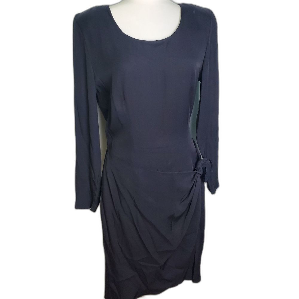 Express Vintage Black Long Sleeve Midi Dress Size 9/10